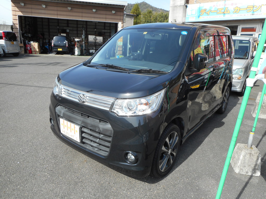 ワゴンｒ スティングレー ｔ ワンオーナー ターボ 広島市東区 福田の車屋さん ディーエムカーランド 中古車 新車 福祉車両 の販売 車検 保険 板金等 一般修理を承っております